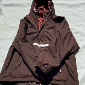 Vintage ‘90s Nike Brown Jacket with Red Logo